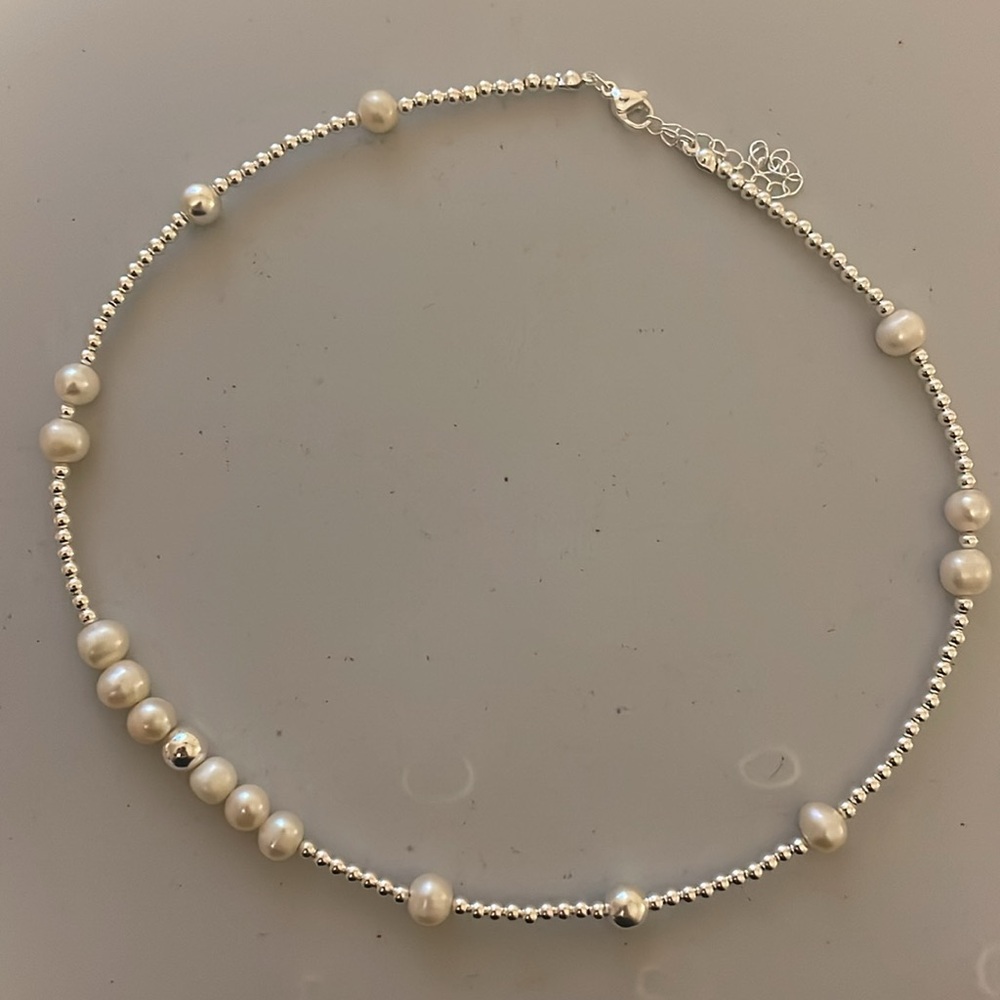 Women’s Pearl Necklace, women necklace, pearl, silver, women jewelry, ne…